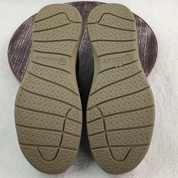 Ariat Men's Hilo Stretch Lace Dark Tan and Rust Aztec Shoe 10040445 - Picture 8 of 8